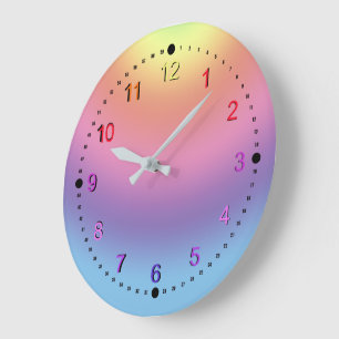 Clock - Rainbow Colors