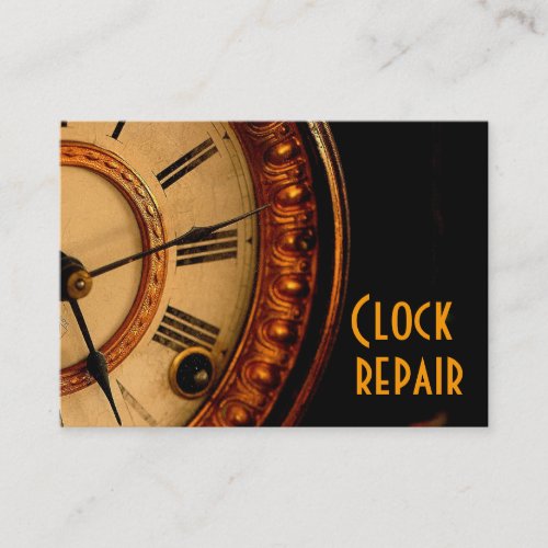 Clock repair business card