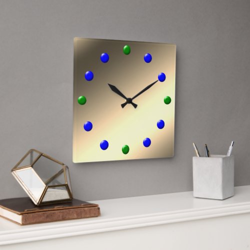 Clock _ Retro 60s Golden Metallic Face