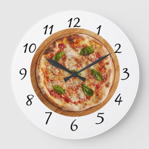 clock round pizza large clock