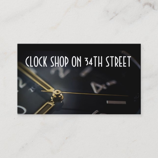 Clock Shop Watch Repair Time Business Card (Front)