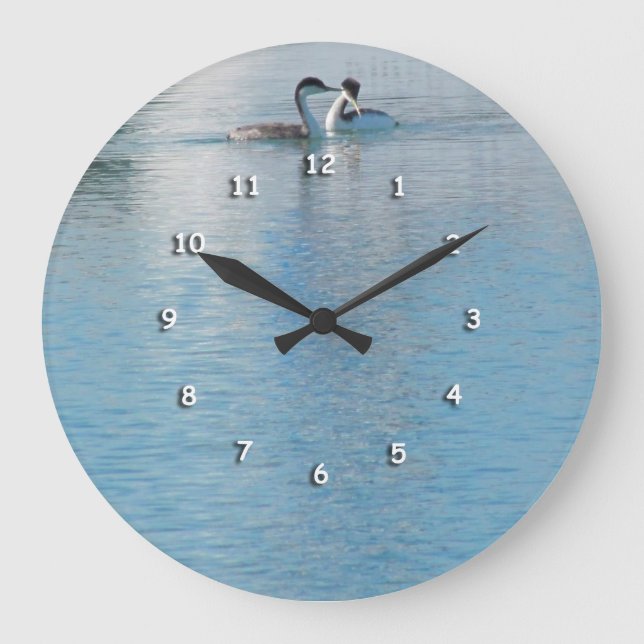 Clock - Shore Birds in Harbor (Front)
