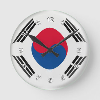 Clock South Korea Korean flag Bubble Design
