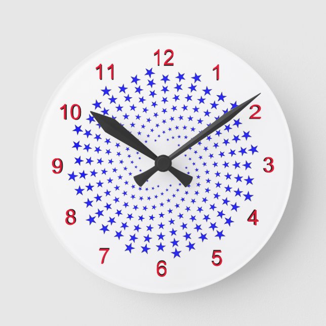 Clock - Spirals of Blue Stars (Front)