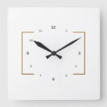 Clock - Square With Your Art As Background at Zazzle