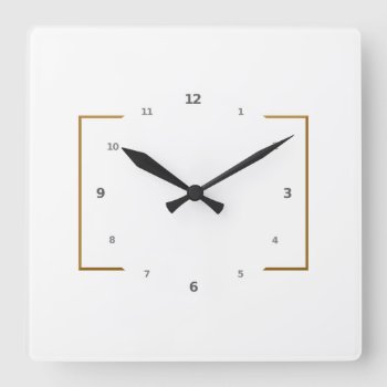Clock - Square With Your Art As Background by Casefashion at Zazzle