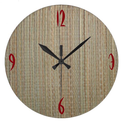 Clock: Straw Mat Wall Clock