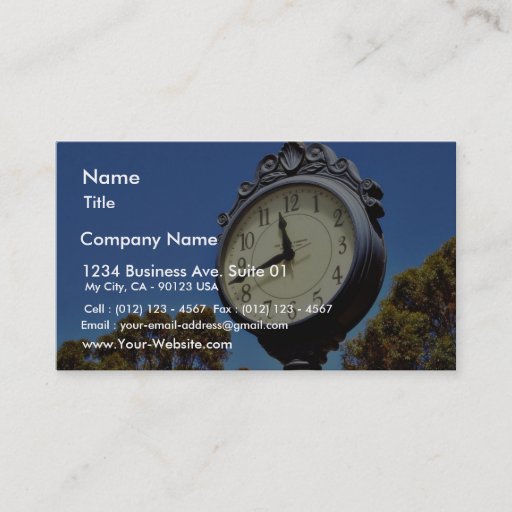 Customizable Clock Street Business Card