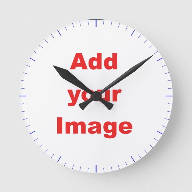 Clock template - Blue markers - Add your Image (Front)