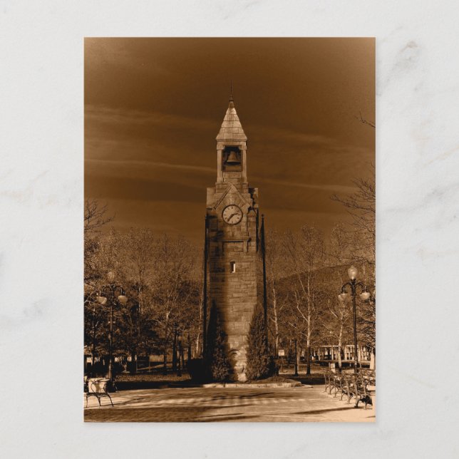 Clock Tower Corning ny Postcard (Front)