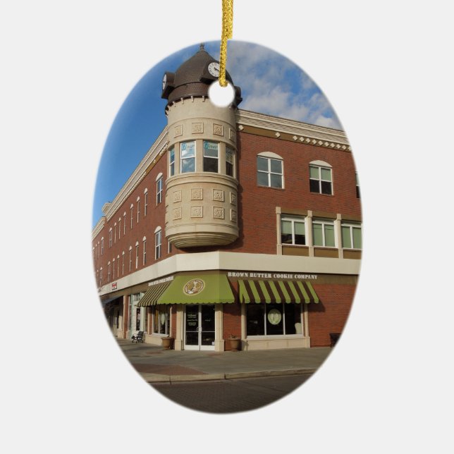 Clock Tower, Downtown Paso Robles, California Ceramic Ornament (Front)
