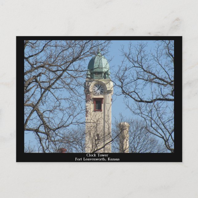 Clock Tower Fort Leavenworth, Kansas Postcard (Front)