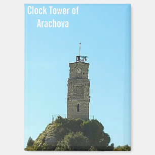 Clock Tower of Arachova Greece Magnet