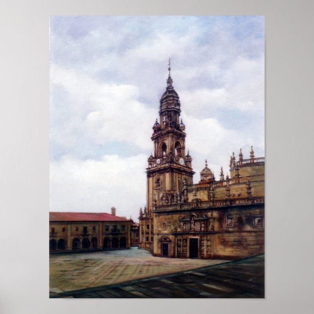 Clock Tower (Santiago de Compostela) A Coruña) Poster (Front)