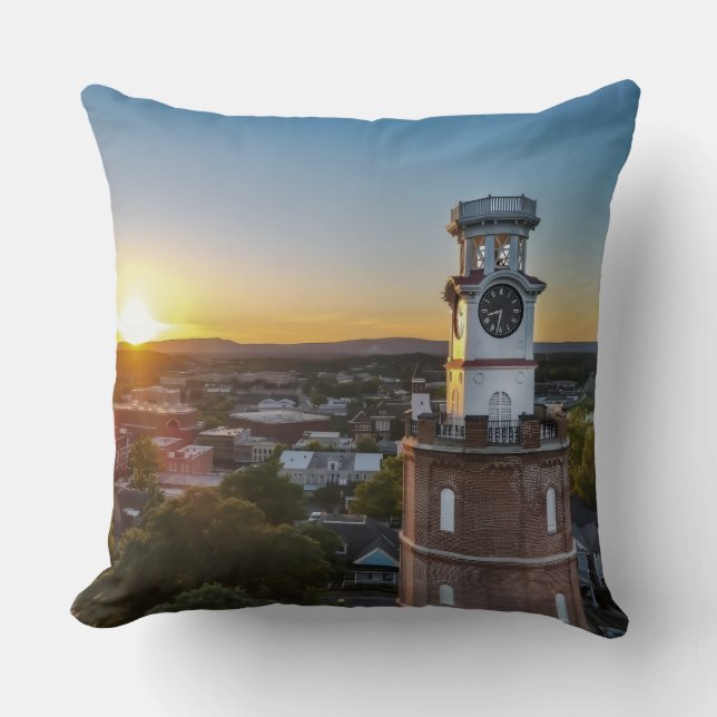 CLOCK TOWER THROW PILLOW (Front)