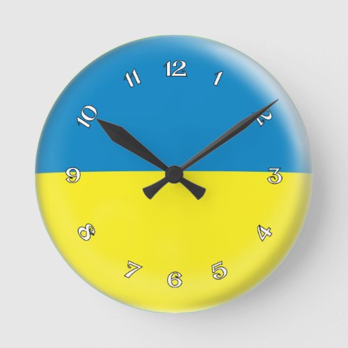 Clock Ukraine Ukrainian flag Bubble Design