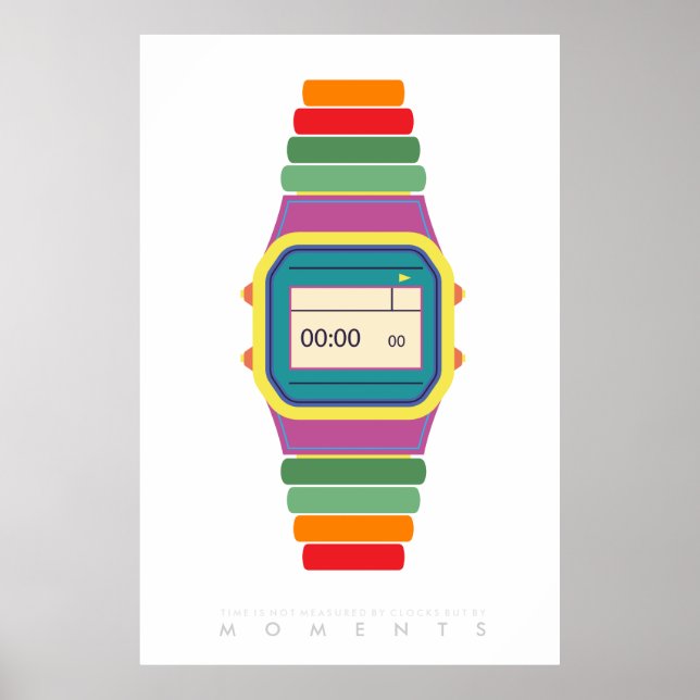 Clock Watch | Retro Pop Art Poster 70s 80s | Quote (Front)