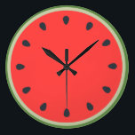Clock watermelon<br><div class="desc">Clock of wall with form of the interior of the watermelon, perfect for the kitchen</div>