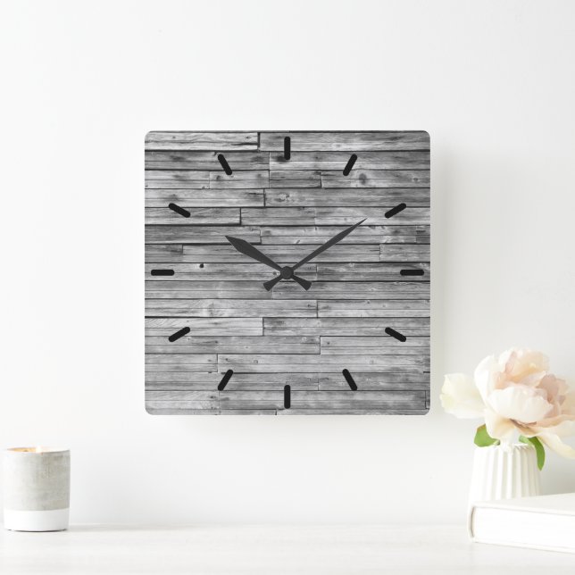 Clock - Weathered Barn Wood (Home)