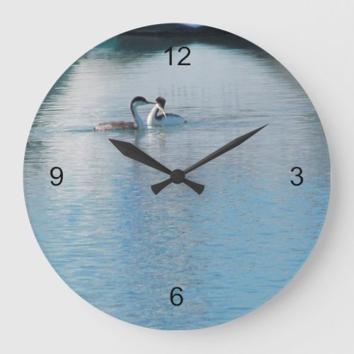 Clock _ Western Grebe in Harbor