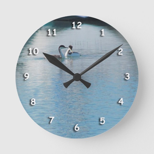 Clock - Western Grebe in harbor v3 (Front)