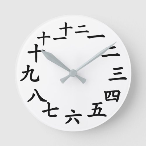 Clock with Chinese characters for the numbers