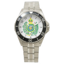 Clock with Coat of Imperial Flag.