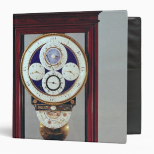 Clock with four dials and the signs of the 3 ring binder