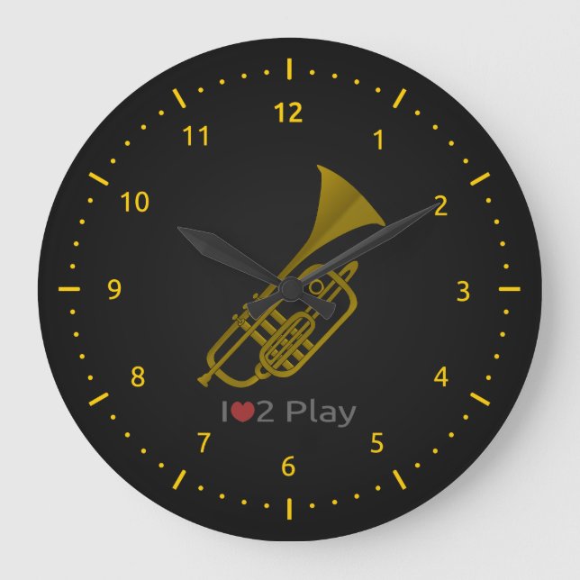 Clock with illustration of a trumpet (Front)