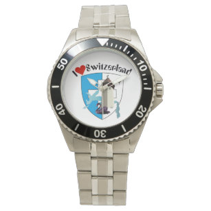 clock with Swiss draft Lucerne Switzerland Watch