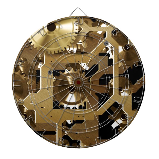 clock work dartboard with darts (Front)