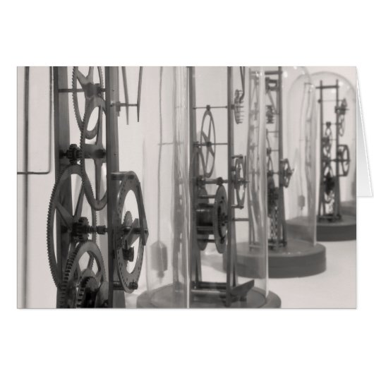 Clock Workings in black and white Cards (Front Horizontal)
