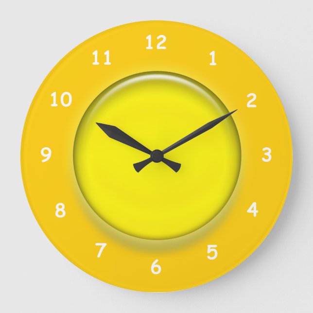 Clock - Yellow 3D Disk (Front)