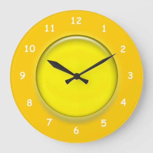 Clock _ Yellow 3D disk clock