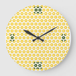Clock - Yellow Florets (rev.)