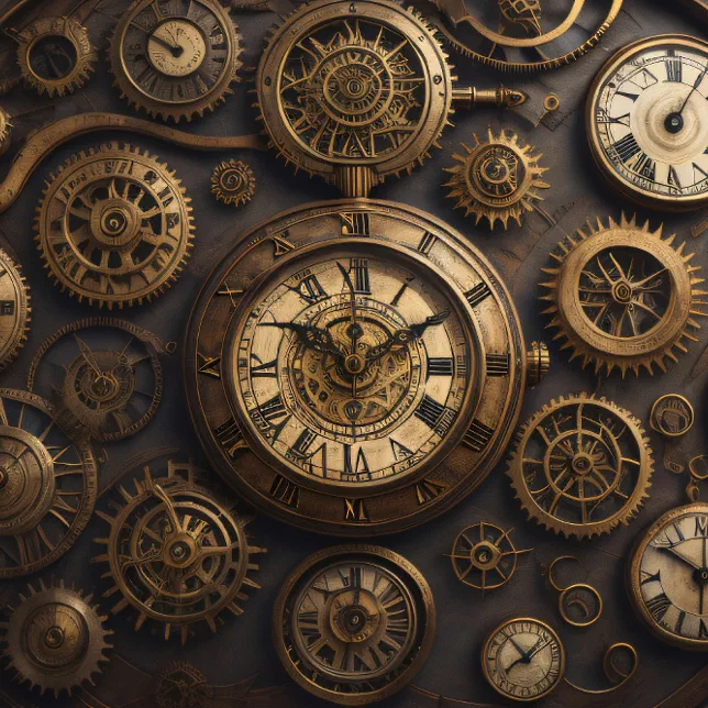 Clocks and pocket watches Steampunk Tissue paper | Zazzle