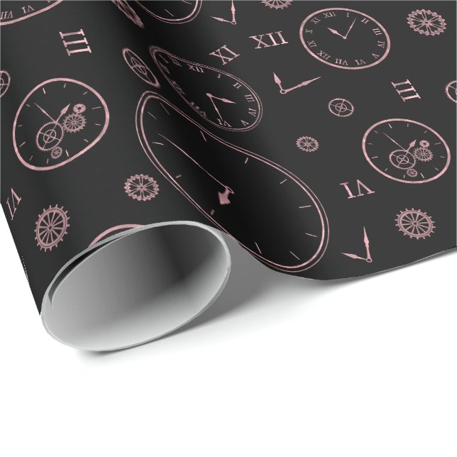 Clocks & Gears Wrapping Paper (Roll Corner)
