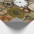 Clocks Rusty Old Steampunk Art Wrapping Paper | Zazzle