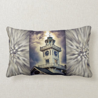 Clocktower Abstract Photography Lumbar Pillow