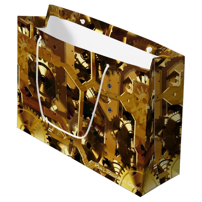 Clockwork 3 large gift bag (Front Angled)