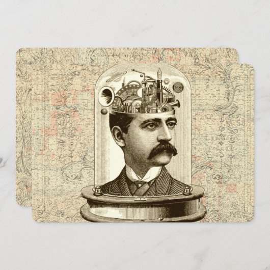 Clockwork Brain STEAMPUNK vintage (Front/Back)