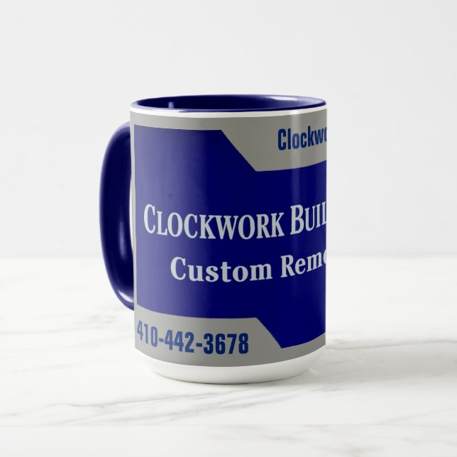 Clockwork Builders Mug (Front Left)