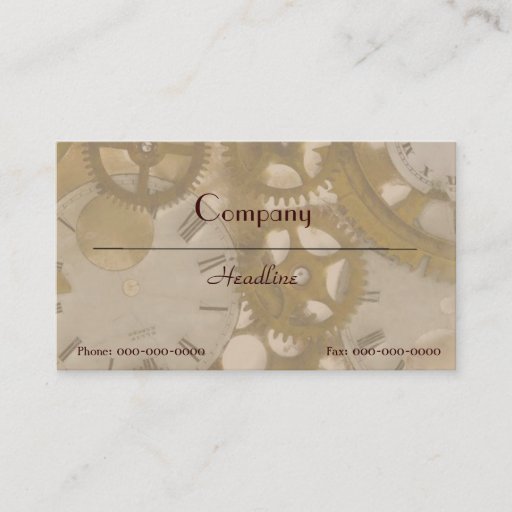 Customizable Clockwork Business Card