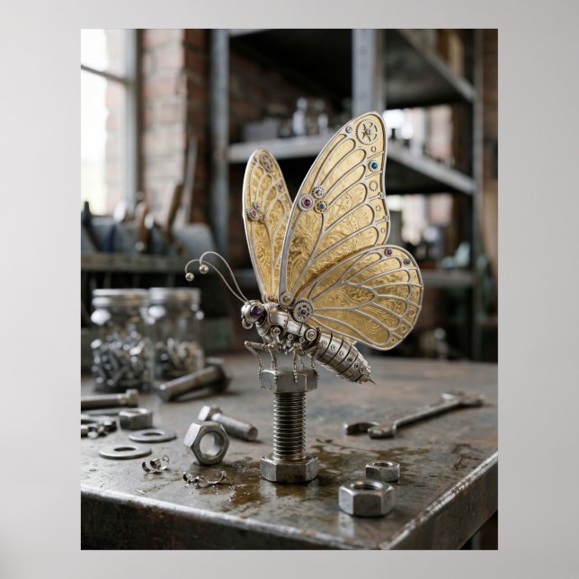 Clockwork Butterfly Glow Poster (Front)