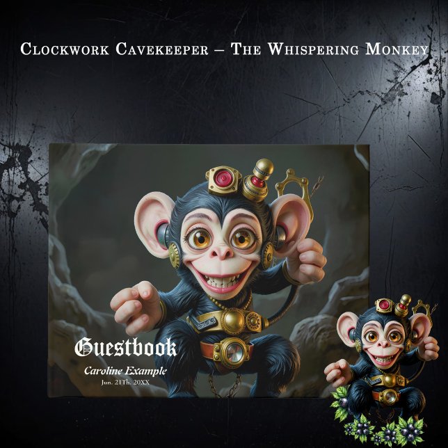 Clockwork Cavekeeper – The Whispering Monkey Guest Book (Creator Uploaded)