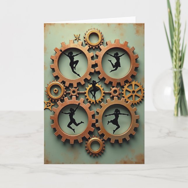 Clockwork Dance Christmas Card (Front)