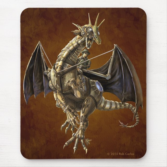 Clockwork Dragon Mousepad (Front)
