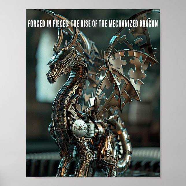 Clockwork Dragon Puzzle Poster (Front)