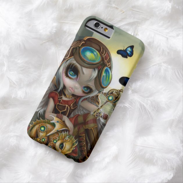 Handmade Steampunk Phone Case-Gothic Skull Phone Back Cover-Motorcycle Style-Metal Retro Skull-Angel Wings