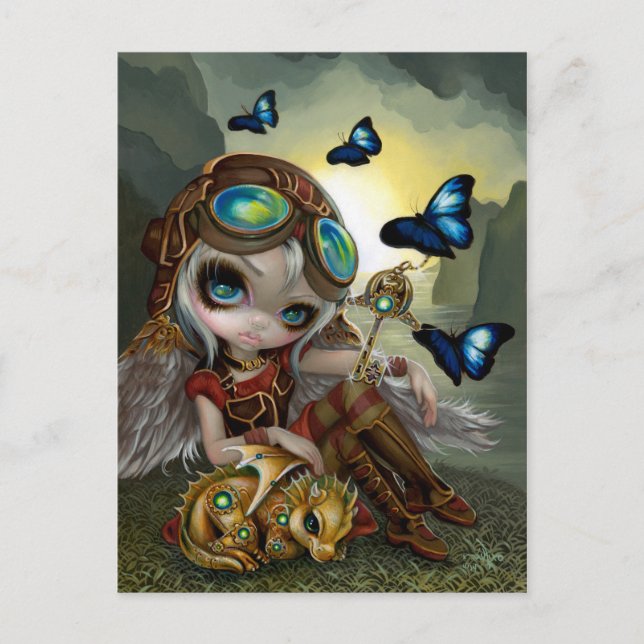 "Clockwork Dragonling" Postcard (Front)
